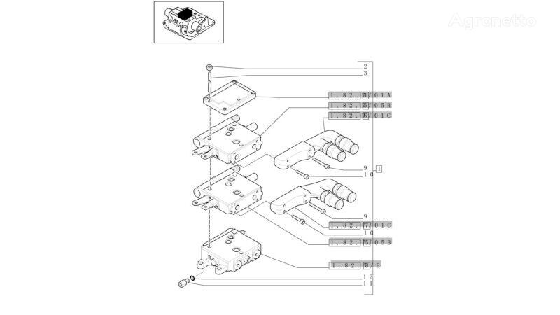 altro pezzo di ricambio per idraulica Regen zawor hydr hyd valve 87546169R per trattore gommato New Holland T6010 T6070