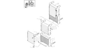 radiatore aria condizionata New Holland T6010 Skraplacz 84249272 84249272 per trattore gommato New Holland T6010