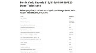 trattore gommato Fendt Vario Favorit 820 per elementi